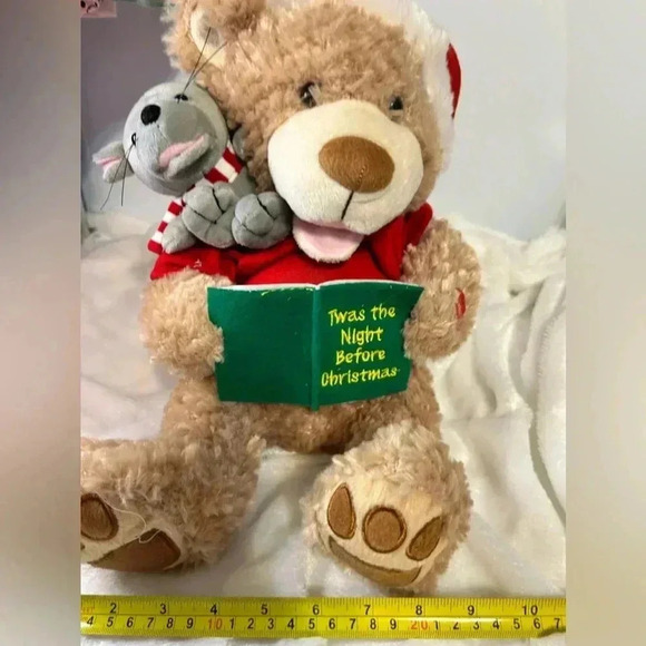 Animated Christmas, bear and mouse. Reads “Twas  night before Christmas” works. - Picture 12 of 12